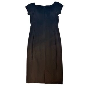 Maggy London Black Cap Sleeve Sheath Knee Length Dress‎ Size 2